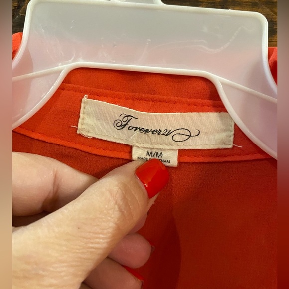 Forever 21 sleeveless orange blouse - Picture 3 of 4